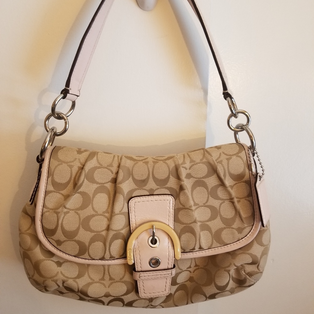 Coach Signature Hobo pleated purse